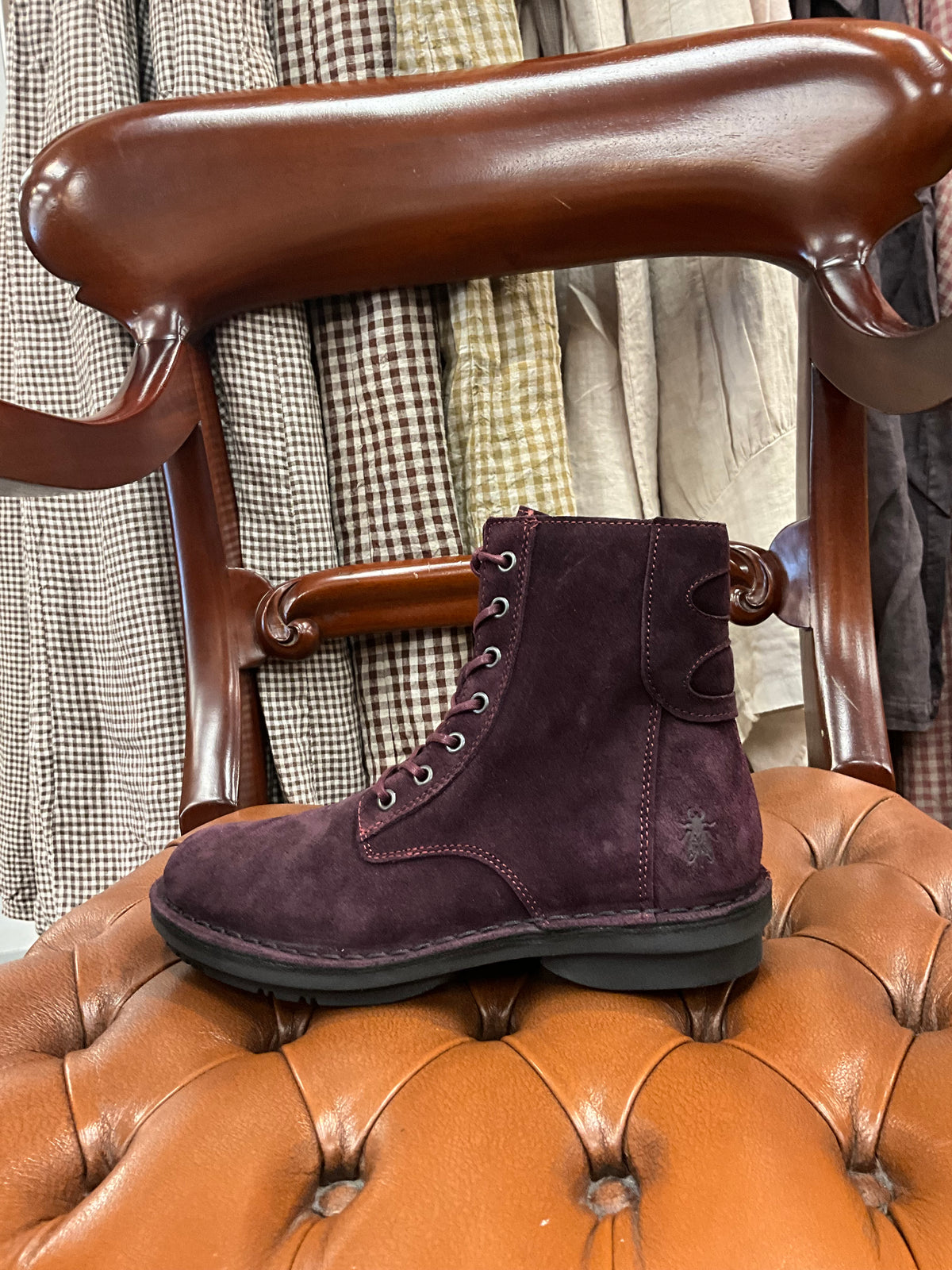 Fly London - Flab - Suede Leather Ankle Boots - Purple