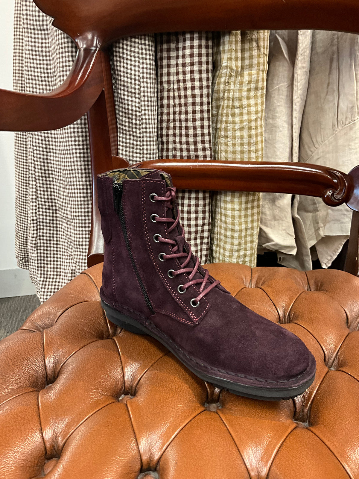 Fly London - Flab - Suede Leather Ankle Boots - Purple