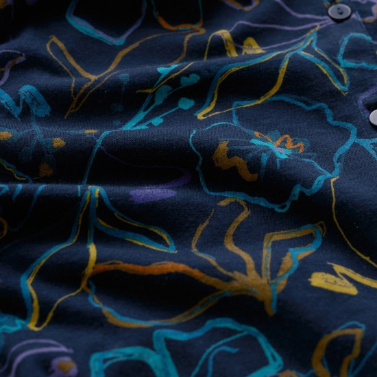 Seasalt Cornwall - 3/4 Embrace Shirt - Drawn Floral Maritime