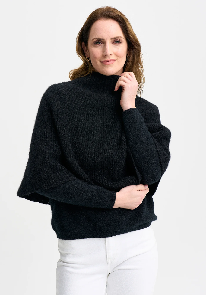 Merinomink ‘ENA’ New Zealand Possum Merino Silk Poncho - Various Colours