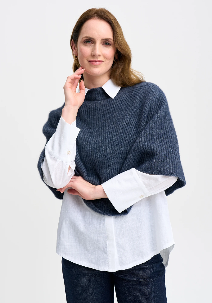 Merinomink ‘ENA’ New Zealand Possum Merino Silk Poncho - Various Colours