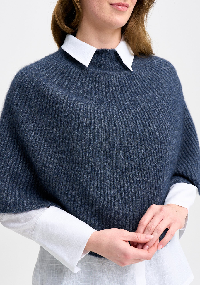 Merinomink ‘ENA’ New Zealand Possum Merino Silk Poncho - Various Colours