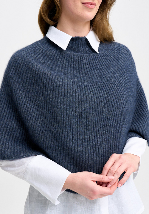 ‘ENA’ New Zealand Possum Merino Silk Poncho - Various Colours