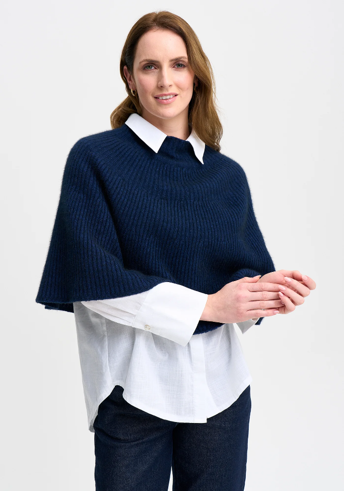 Merinomink ‘ENA’ New Zealand Possum Merino Silk Poncho - Various Colours