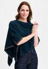 ‘Two Tone’ New Zealand Possum Merino Silk Poncho - Various Colours