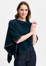 ‘Two Tone’ New Zealand Possum Merino Silk Poncho - Various Colours