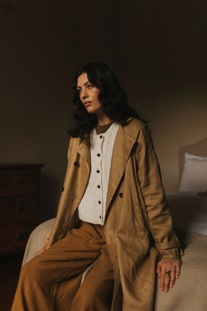 Montaigne - Berg - French Linen Collarless Peacoat