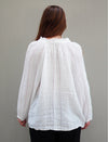‘Sussana’ Linen Top Long Sleeve - White