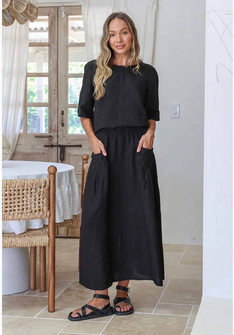 Free Angel - Tashina -  Italian Linen Skirt