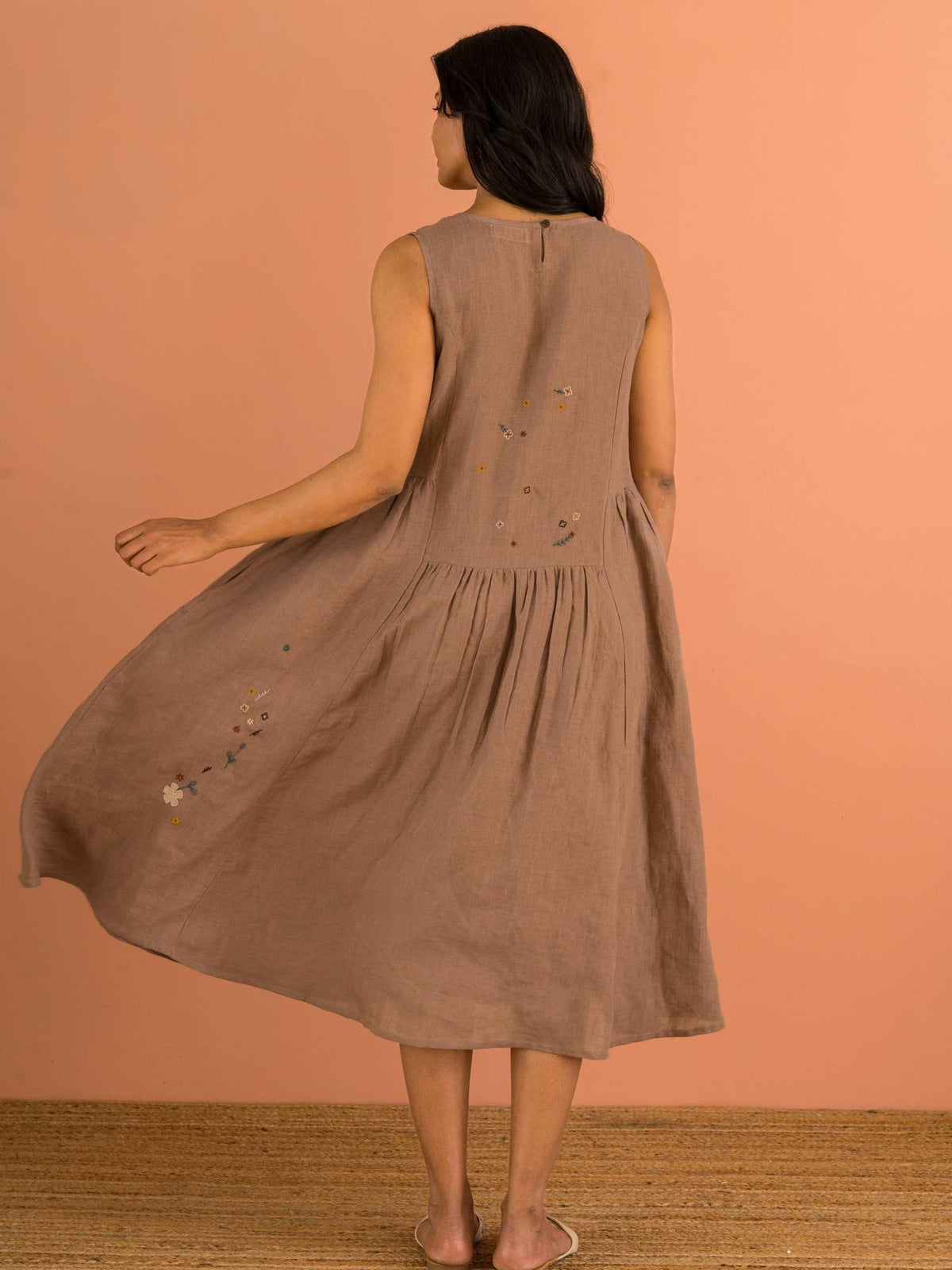 European Linen ‘Irina’ Dress - Mocha