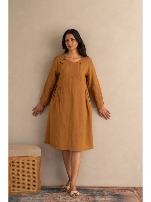 European Linen ‘Alina’ Dress - Amber Chambray