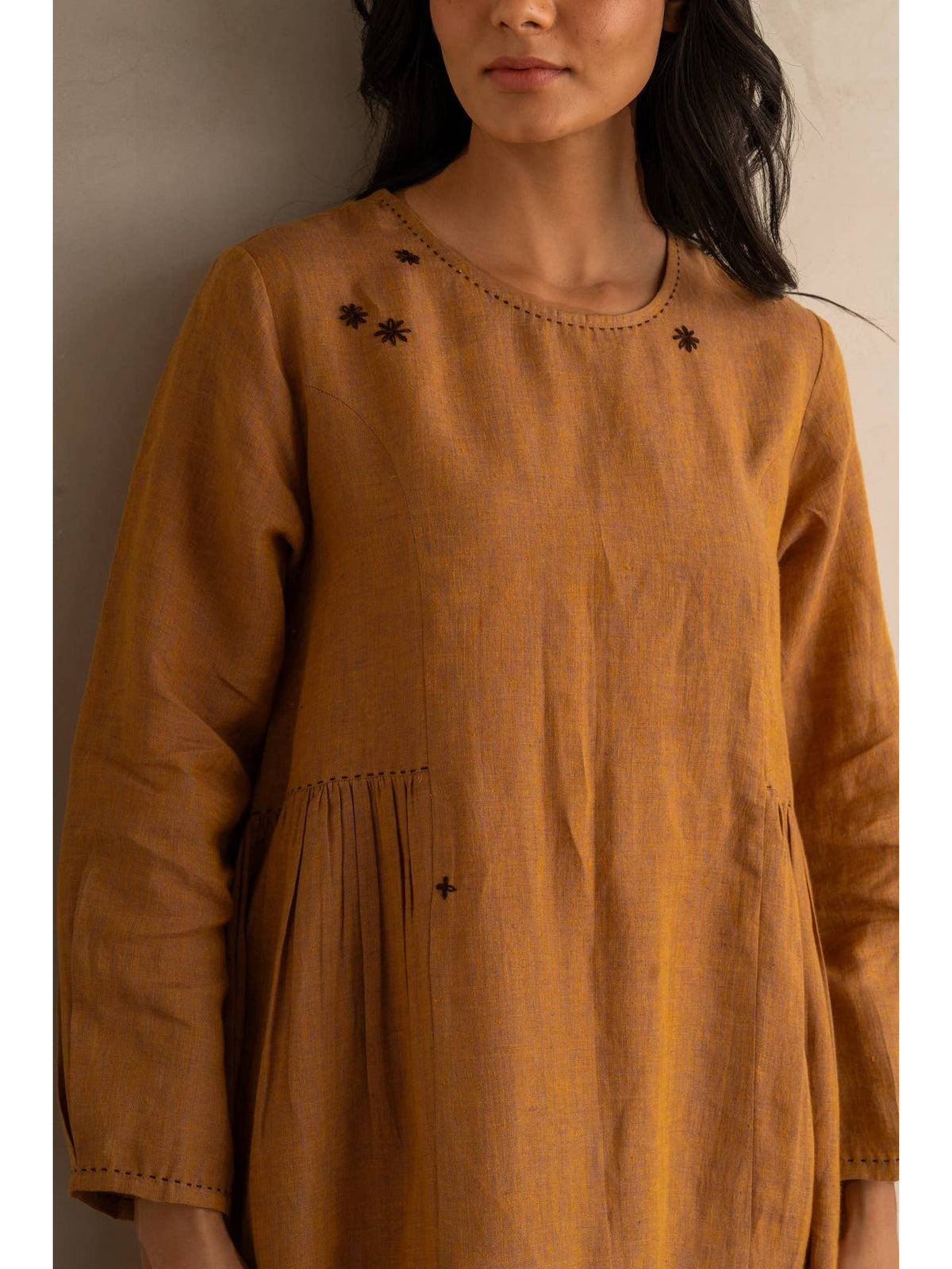 European Linen ‘Alina’ Dress - Amber Chambray