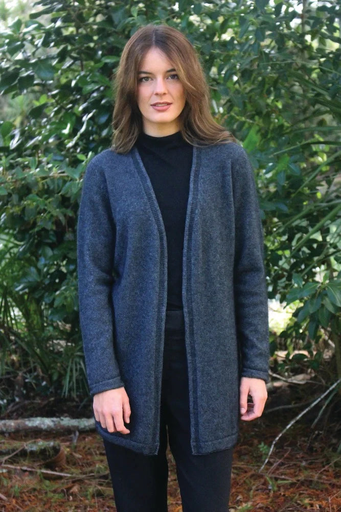 Lothlorian - Curb - Possum Merino  Long Cardigan Jacket
