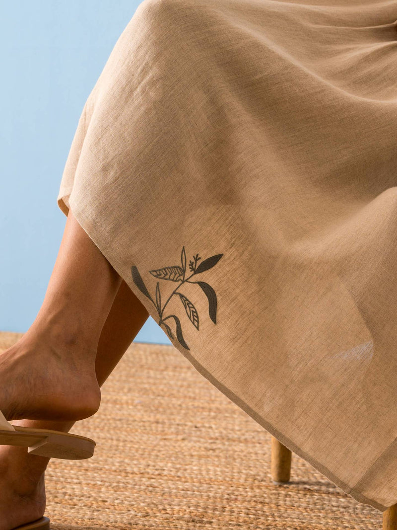 European Linen ‘Fiona’ Dress - Oatmeal