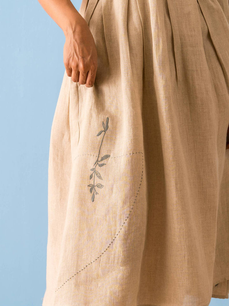 European Linen ‘Fiona’ Dress - Oatmeal