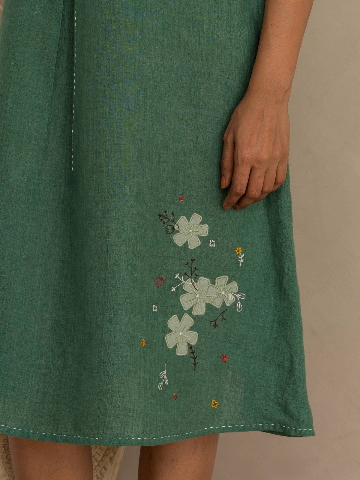 European Linen ‘Maris’ Dress – Muted Teal