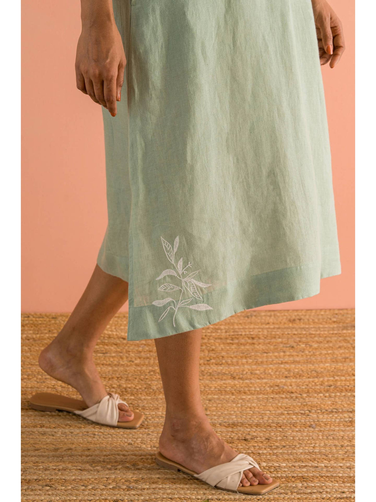 European Linen ‘Juliet’ Dress – Sage Green