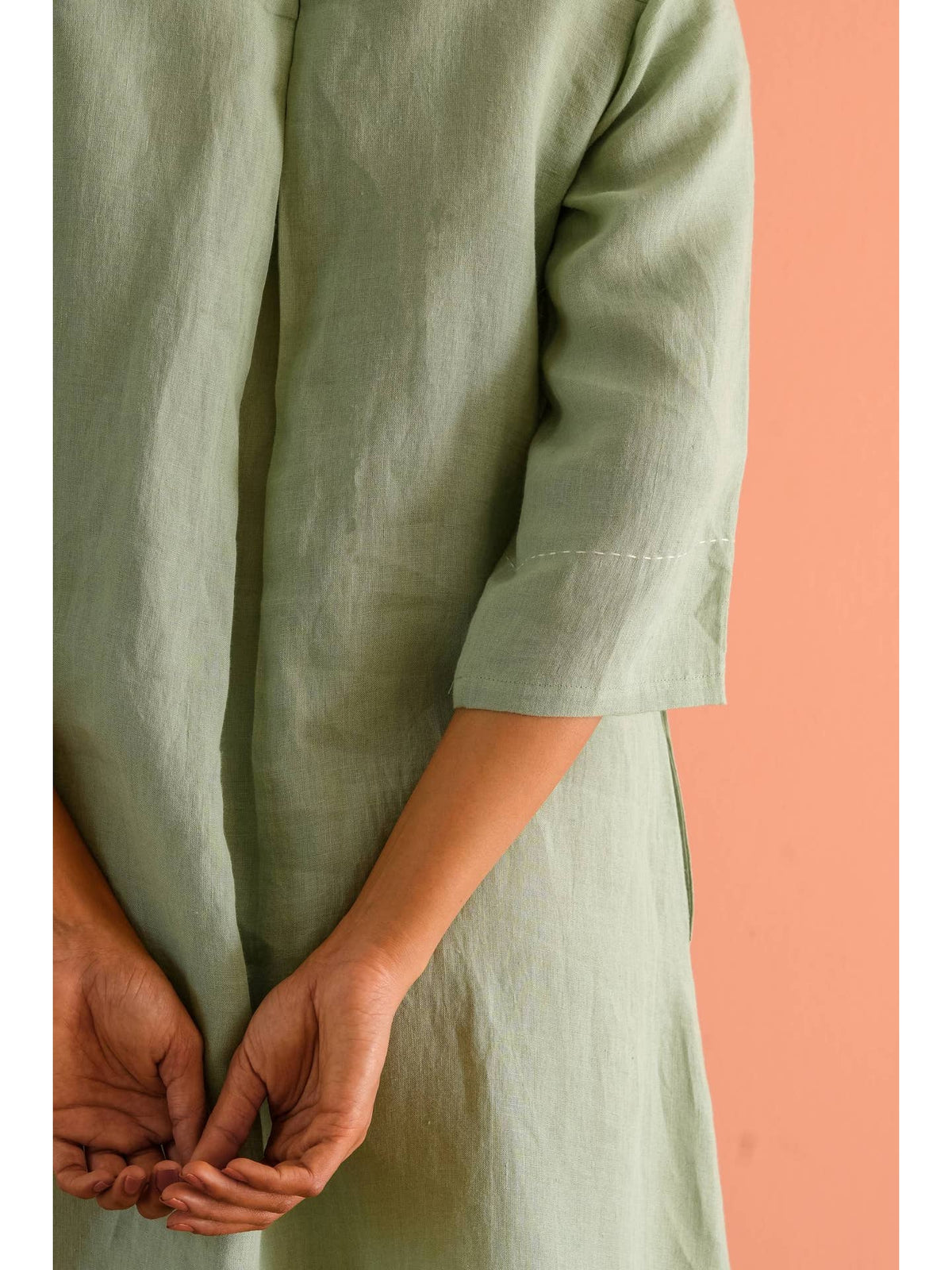 European Linen ‘Juliet’ Dress – Sage Green