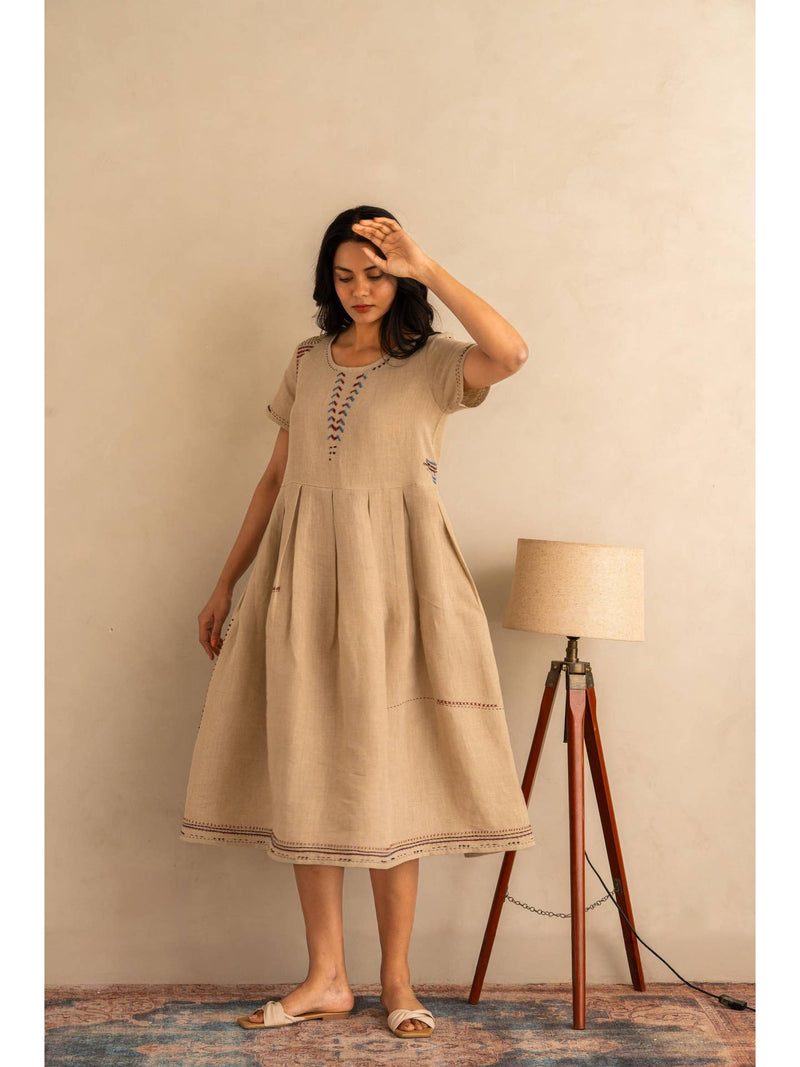 European Linen ‘Anouk’ Dress – Oatmeal