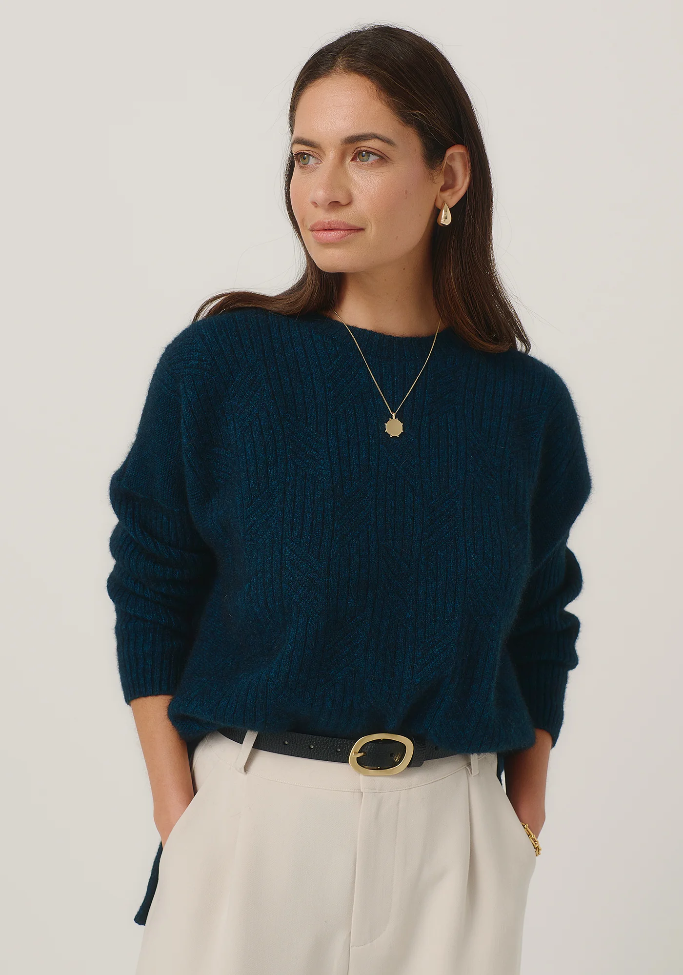 Merinomink - Cleo - New Zealand Possum Merino Long Line Sweater