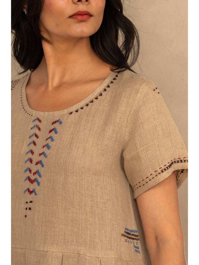 European Linen ‘Anouk’ Dress – Oatmeal