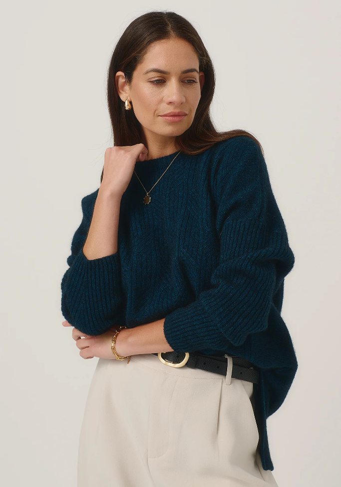 Merinomink - Cleo - New Zealand Possum Merino Long Line Sweater
