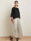 State Of Embrace Wide Leg Linen Palazzo Pant - Eclipse