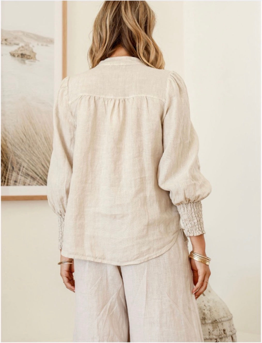 Free Angel - Brava - Long Sleeve Linen Top