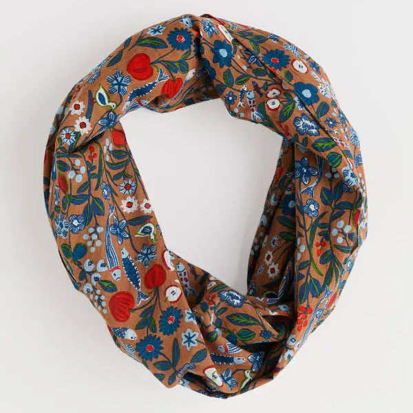 Seasalt Cornwall - New Everyday Circle Scarf - Still Life Basket