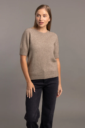 McDonald - Possum Merino Stepped Stitch T-Shirt