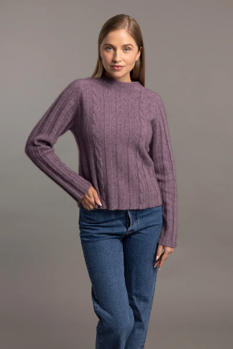 McDonald - Possum Merino Corrugated Cable Pullover - PRE-ORDER - Shipment Mid May