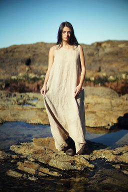 Montaigne 'Picasso' A-line Linen Maxi Dress - One Size Fits 8-18 - Various Colours