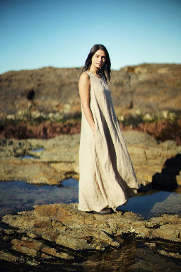 Montaigne 'Picasso' A-line Linen Maxi Dress - One Size Fits 8-18 - Various Colours