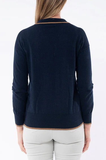 JUMP Collared Pullover - Navy - LAST - Size S