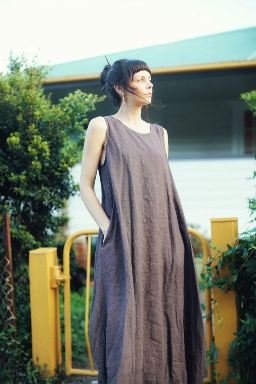Montaigne 'Picasso' A-line Linen Maxi Dress - One Size Fits 8-18 - Various Colours