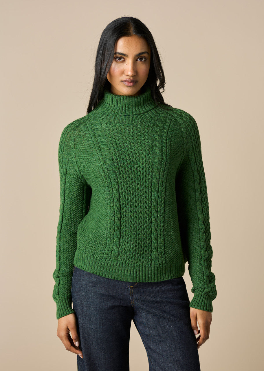 UIMI - Molly - Australian Merino Aran Jumper - Meadow