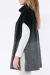 JUMP Ombré Cowl Neck Poncho - Black