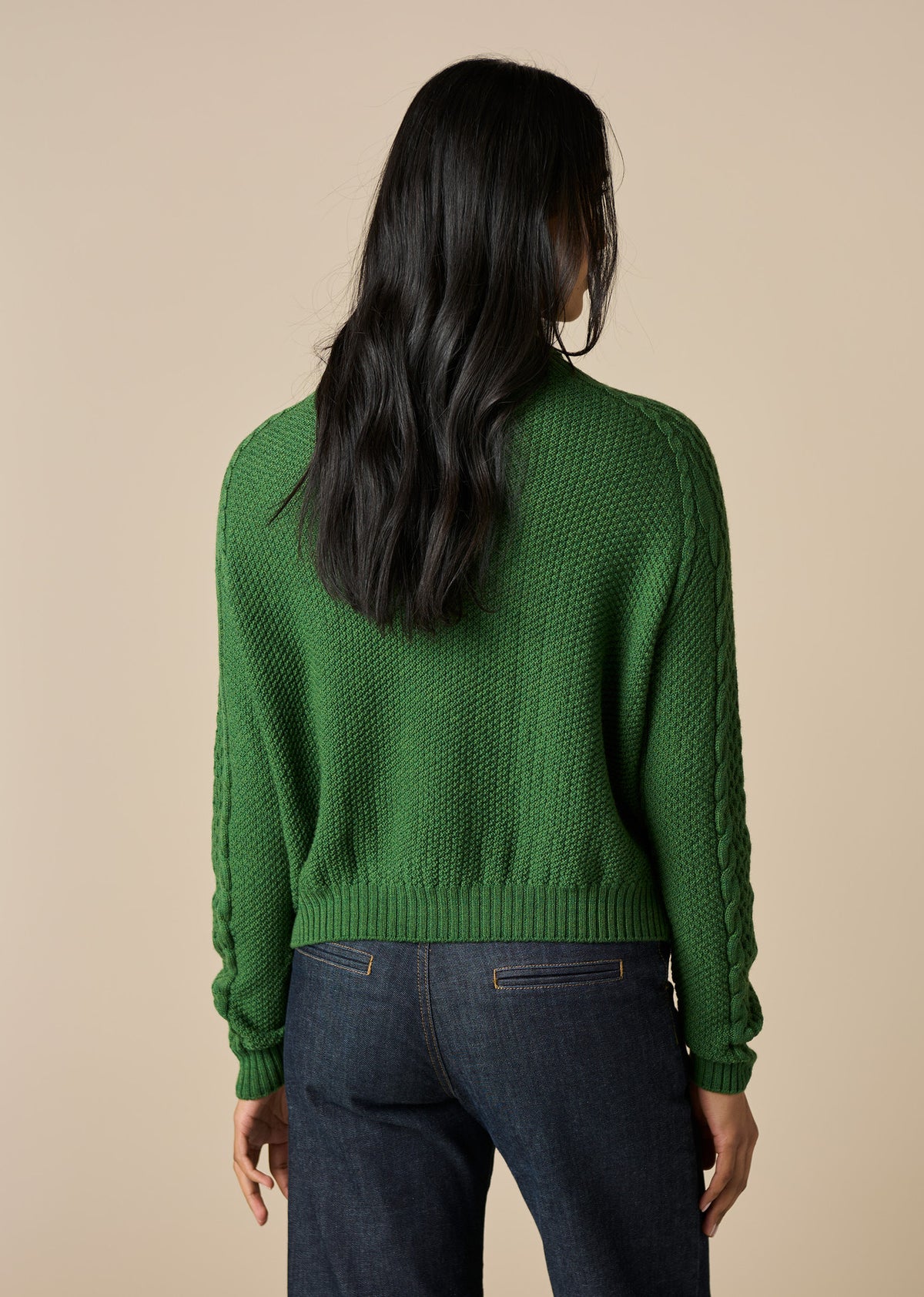 UIMI - Molly - Australian Merino Aran Jumper - Meadow