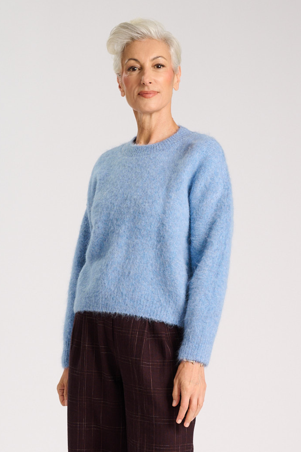 Olga De Polga - Aspen - Alpaca Knit Sweater - Baby Blue