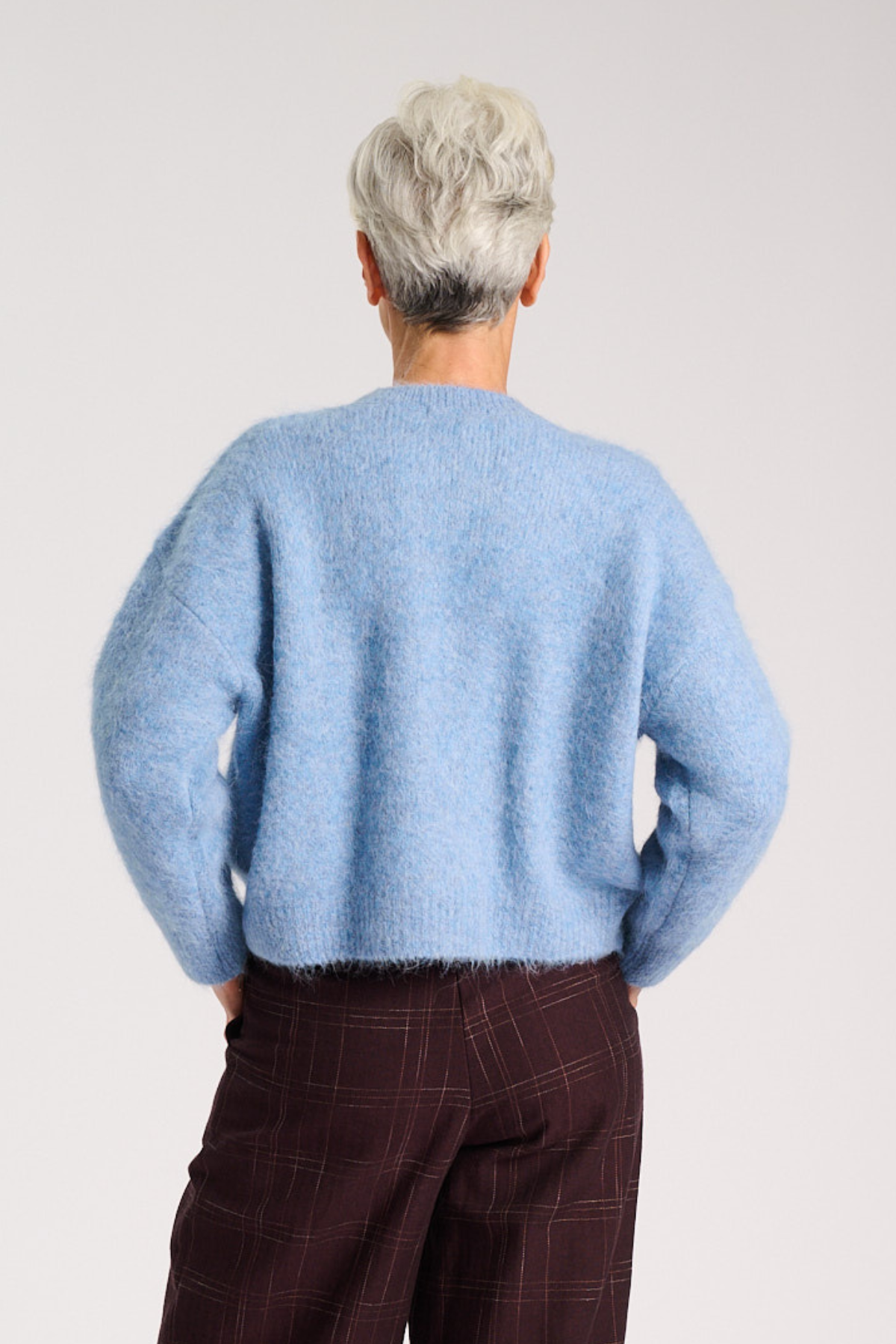 Olga De Polga - Aspen - Alpaca Knit Sweater - Baby Blue