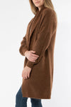 JUMP Longline Lux Cardi - Mocca - LAST - Size XS