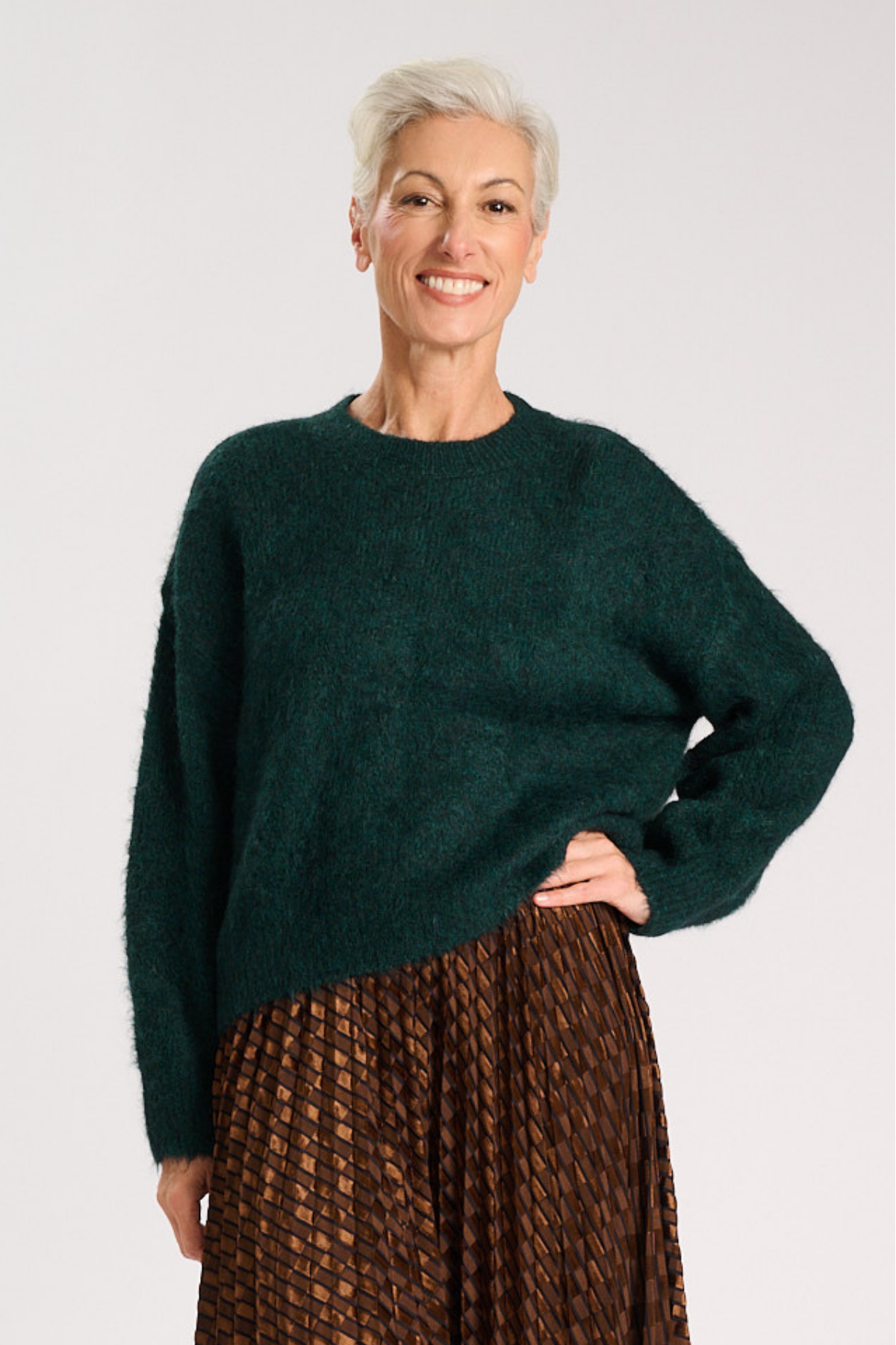 Olga De Polga - Aspen - Alpaca Knit Sweater - Forest
