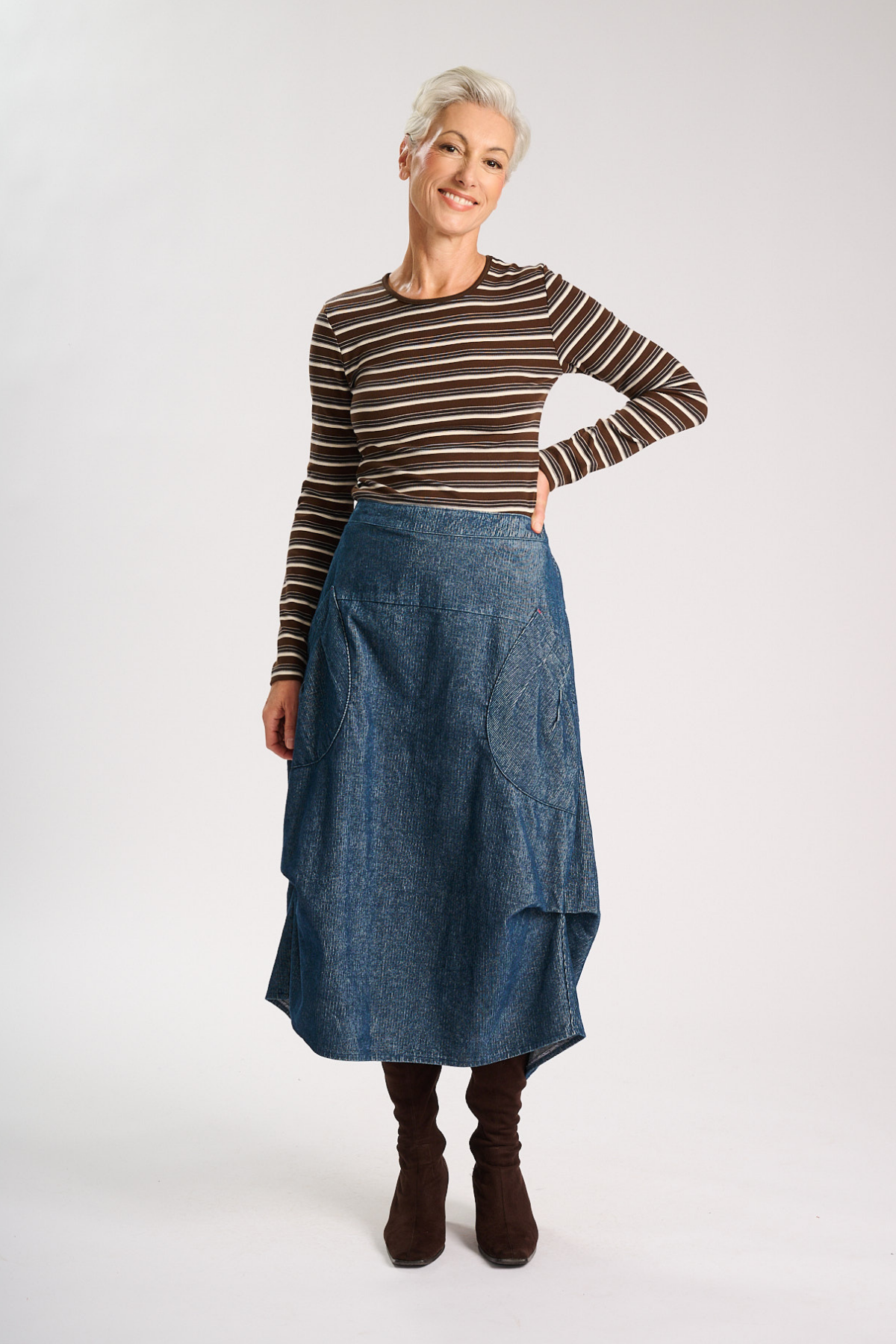 Milwaukee - Solis - Cotton Cord Skirt - Indigo