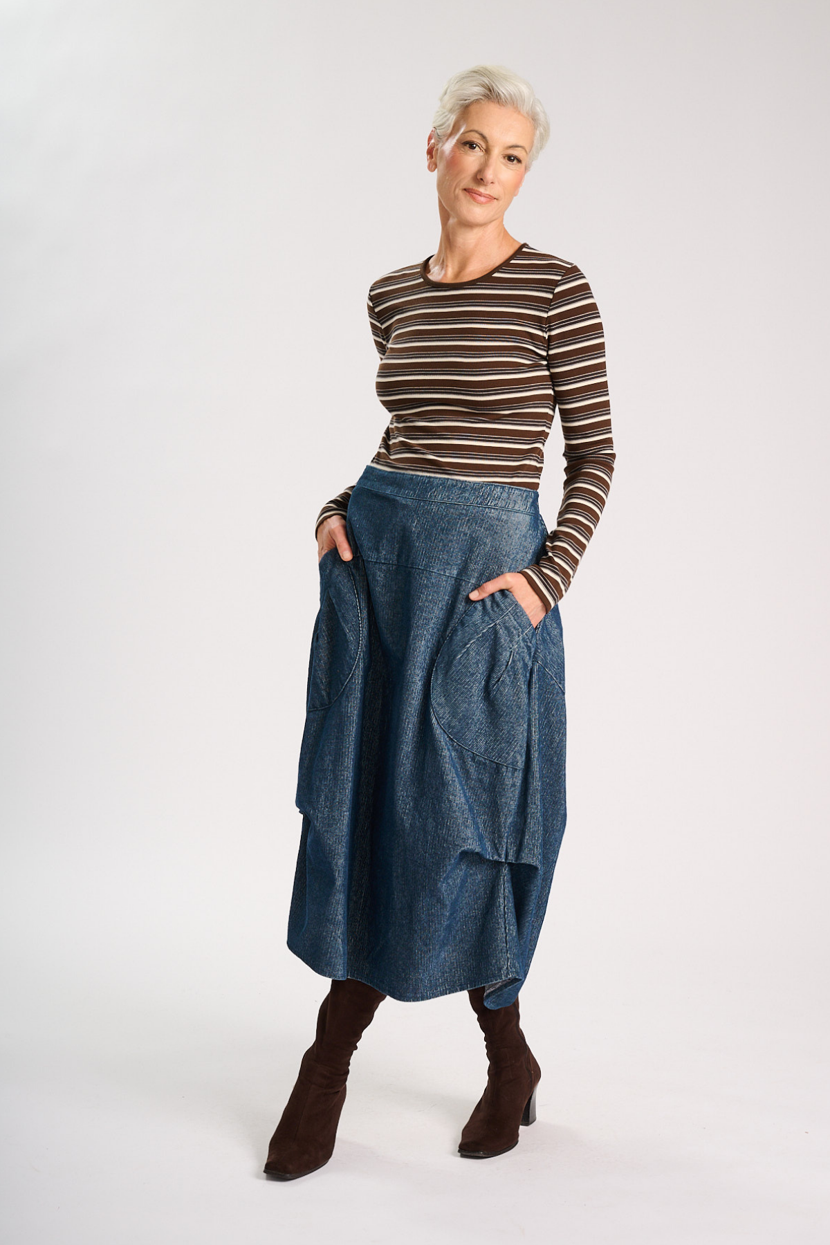 Milwaukee - Solis - Cotton Cord Skirt - Indigo