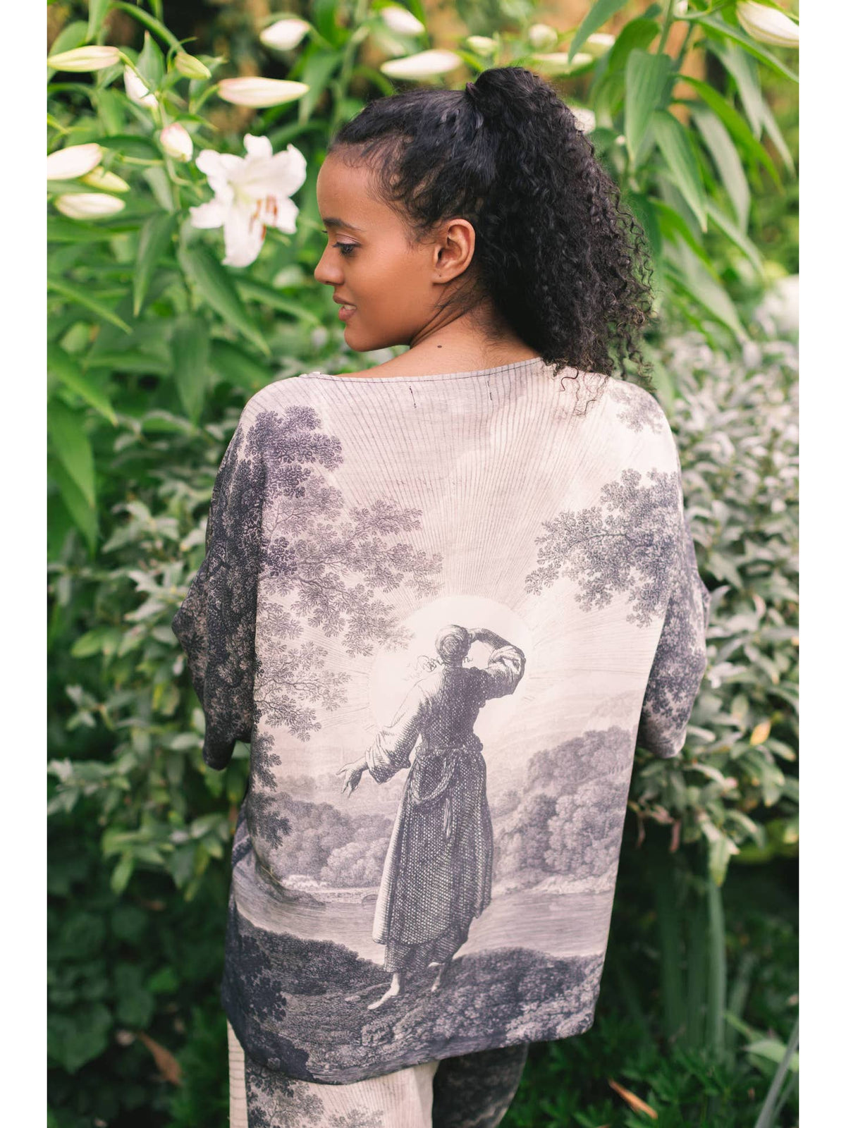 Market Of Stars - ‘Still I Rise’ Luxe Tee Landscape Print Tunic Shirt