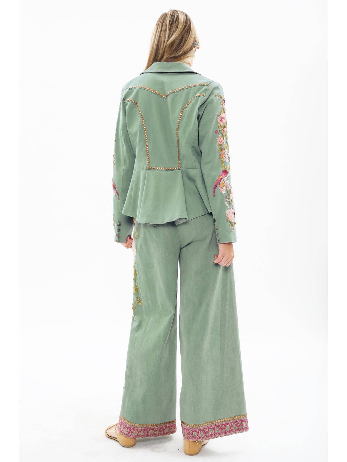 Aratta - ‘Time To Shine’ Denim Pants - Sage