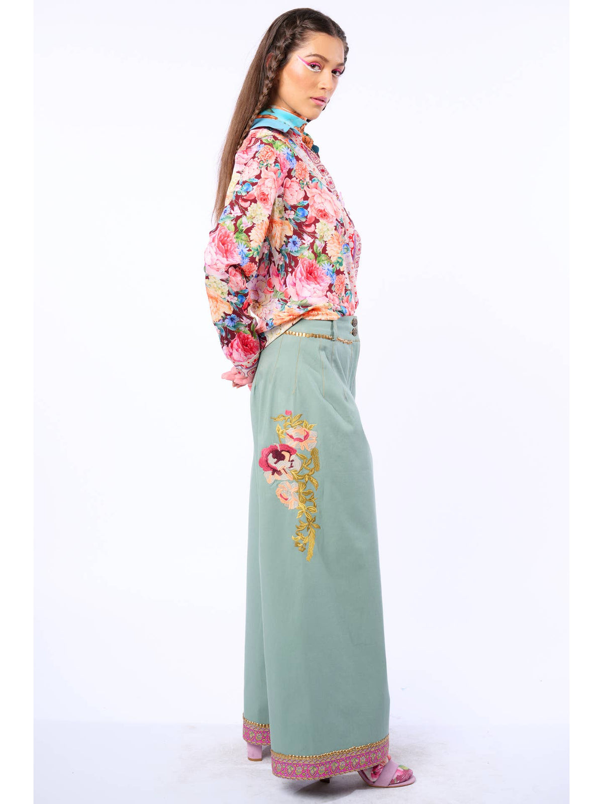 Aratta - ‘Time To Shine’ Denim Pants - Sage