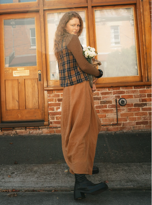 Montaigne - Lavigne - French Linen Asymmetrical Skirt