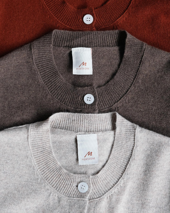 Montaigne - ‘Minimalist’ Lambswool Cardigan - Various Colours