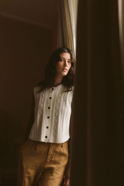 Montaigne - Luella - Cable Knit Pure Lambswool Vest